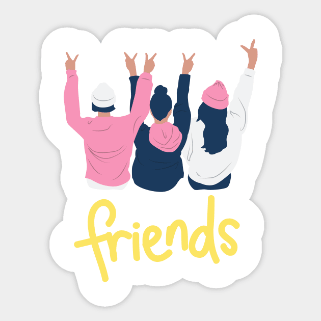 Friends sticker top